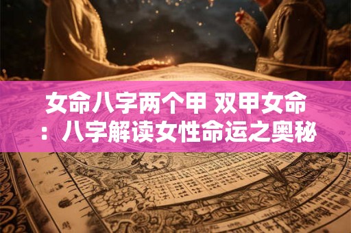 女命八字两个甲 双甲女命：八字解读女性命运之奥秘