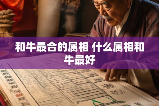和牛最合的属相 什么属相和牛最好