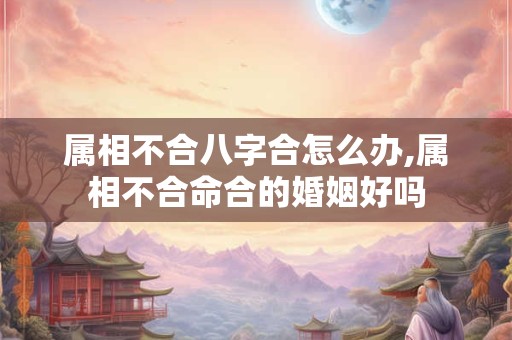 属相不合八字合怎么办,属相不合命合的婚姻好吗