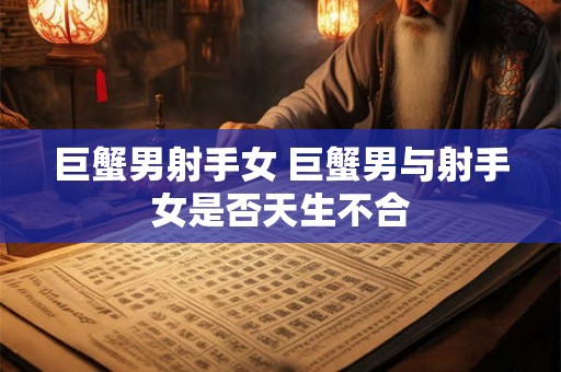 巨蟹男射手女 巨蟹男与射手女是否天生不合