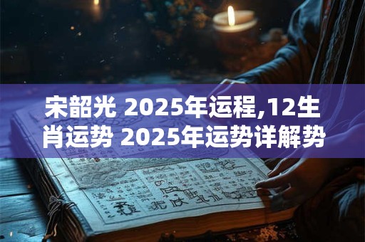宋韶光 2025年运程,12生肖运势 2025年运势详解势详解 宋韶光 2025年运程,12生肖运势 2025年运势详解势详解