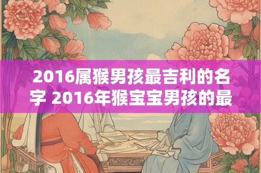 2016属猴男孩最吉利的名字 2016年猴宝宝男孩的最佳命名是什么 2016属猴男孩最吉利的名字 2016年猴宝宝男孩的最佳命名是什么