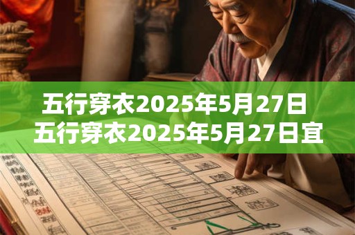 五行穿衣2025年5月27日 五行穿衣2025年5月27日宜何色