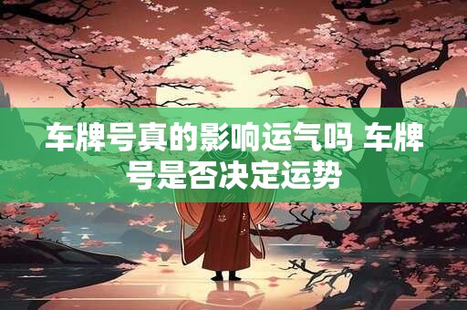 车牌号真的影响运气吗 车牌号是否决定运势