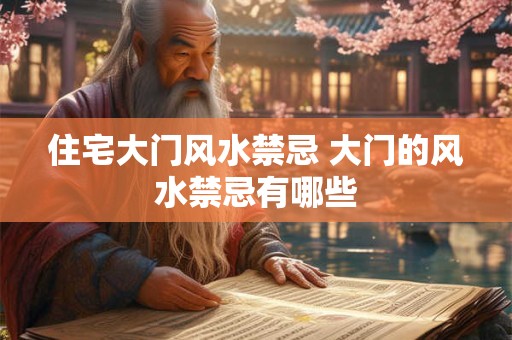 住宅大门风水禁忌 大门的风水禁忌有哪些