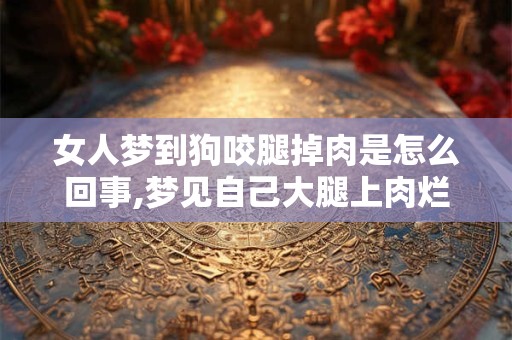 女人梦到狗咬腿掉肉是怎么回事,梦见自己大腿上肉烂了一大块