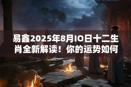 易鑫2025年8月IO日十二生肖全新解读！你的运势如何
