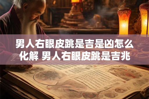男人右眼皮跳是吉是凶怎么化解 男人右眼皮跳是吉兆还是凶兆如何消除
