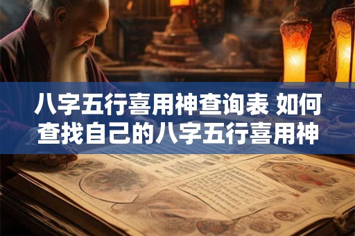 八字五行喜用神查询表 如何查找自己的八字五行喜用神