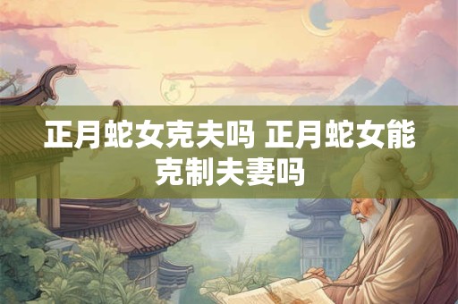 正月蛇女克夫吗 正月蛇女能克制夫妻吗