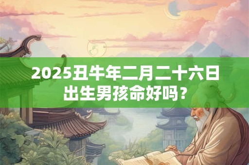 2025丑牛年二月二十六日出生男孩命好吗？