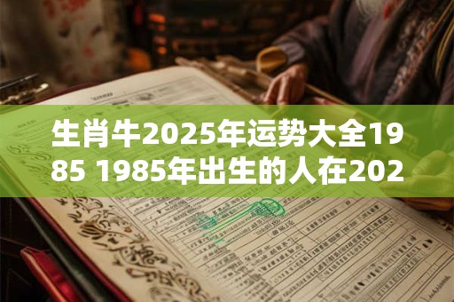 生肖牛2025年运势大全1985 1985年出生的人在2025年运势如何