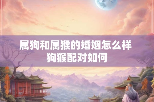 属狗和属猴的婚姻怎么样 狗猴配对如何