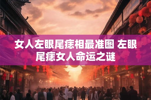 女人左眼尾痣相最准图 左眼尾痣女人命运之谜