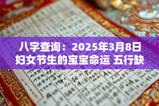 八字查询：2025年3月8日妇女节生的宝宝命运 五行缺什么