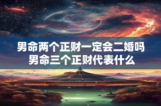 男命两个正财一定会二婚吗 男命三个正财代表什么 男命两个正财一定会二婚吗 男命三个正财代表什么