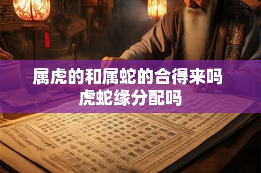 属虎的和属蛇的合得来吗 虎蛇缘分配吗 属虎的和属蛇的合得来吗 虎蛇缘分配吗