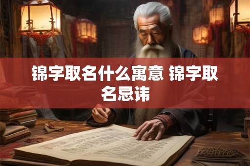 锦字取名什么寓意 锦字取名忌讳