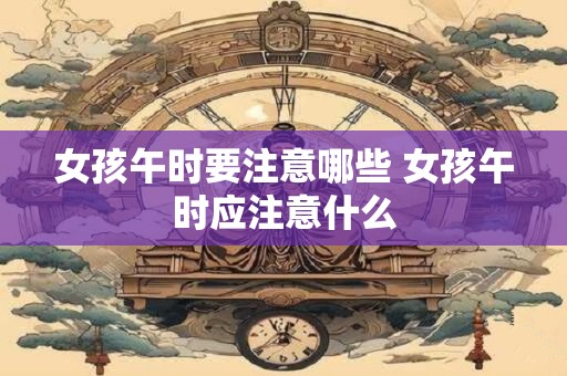 女孩午时要注意哪些 女孩午时应注意什么