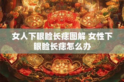 女人下眼睑长痣图解 女性下眼睑长痣怎么办