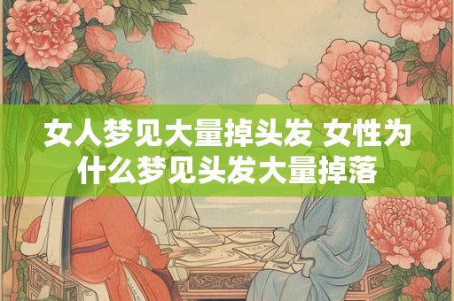 女人梦见大量掉头发 女性为什么梦见头发大量掉落