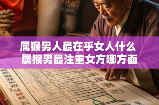 属猴男人最在乎女人什么 属猴男最注重女方哪方面