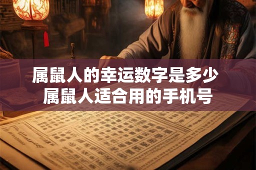 属鼠人的幸运数字是多少 属鼠人适合用的手机号