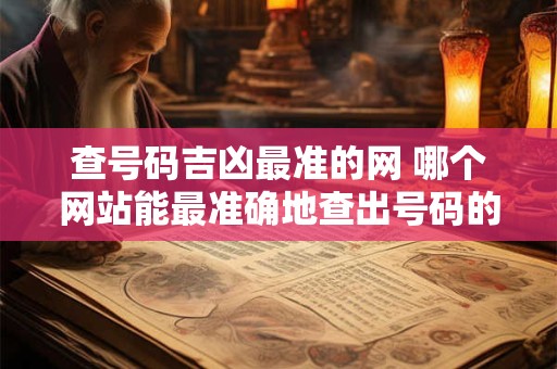 查号码吉凶最准的网 哪个网站能最准确地查出号码的吉凶