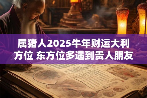 属猪人2025牛年财运大利方位 东方位多遇到贵人朋友