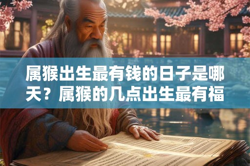 属猴出生最有钱的日子是哪天？属猴的几点出生最有福气？