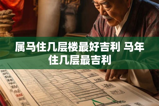 属马住几层楼最好吉利 马年住几层最吉利