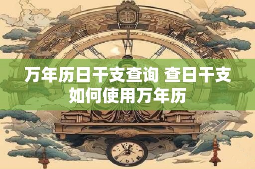 万年历日干支查询 查日干支如何使用万年历