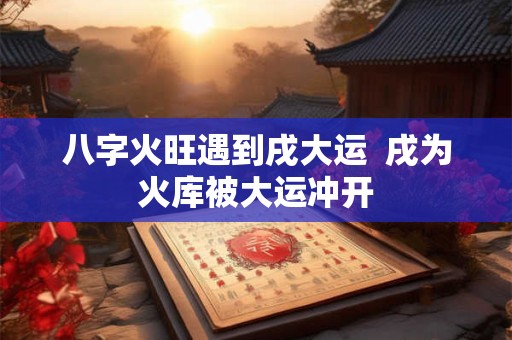 八字火旺遇到戌大运  戌为火库被大运冲开