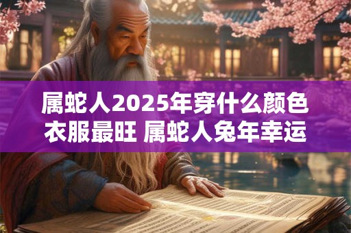 属蛇人2026年穿什么颜色衣服最旺 属蛇人兔年幸运色是什么