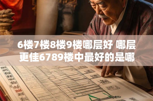 6楼7楼8楼9楼哪层好 哪层更佳6789楼中最好的是哪一层