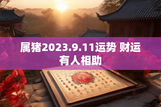 属猪2023.9.11运势 财运有人相助