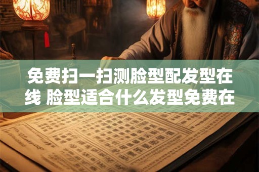 免费扫一扫测脸型配发型在线 脸型适合什么发型免费在线扫描