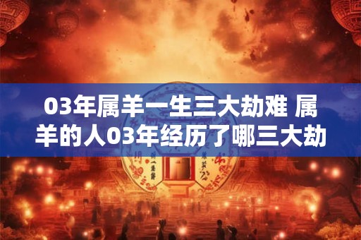 03年属羊一生三大劫难 属羊的人03年经历了哪三大劫难