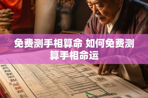免费测手相算命 如何免费测算手相命运