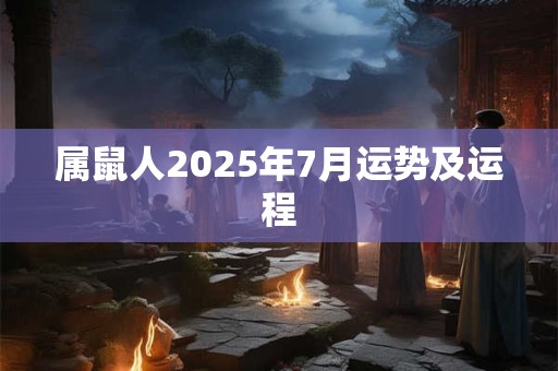 属鼠人2025年7月运势及运程