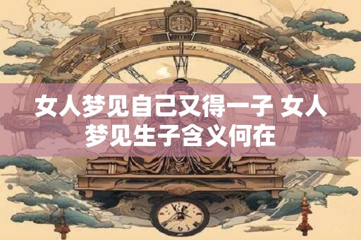女人梦见自己又得一子 女人梦见生子含义何在