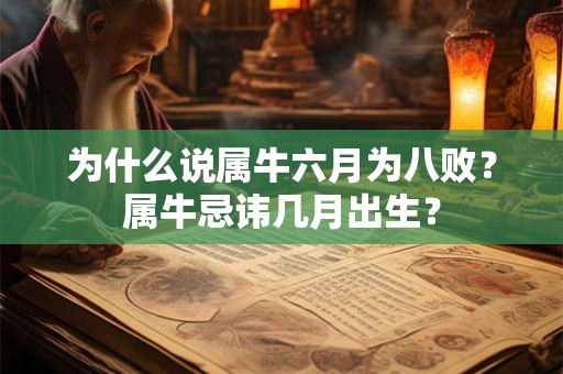 为什么说属牛六月为八败？属牛忌讳几月出生？