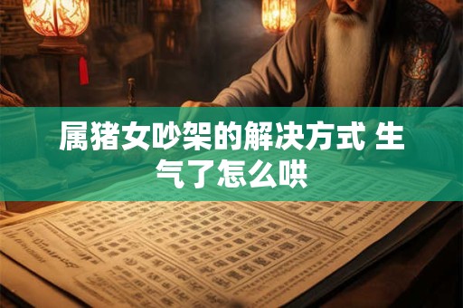 属猪女吵架的解决方式 生气了怎么哄