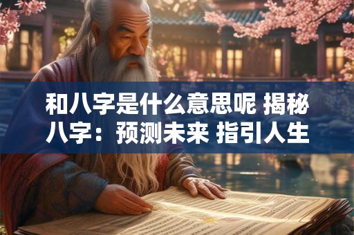 和八字是什么意思呢 揭秘八字：预测未来 指引人生