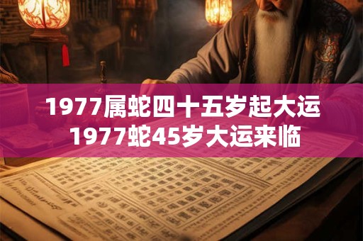 1977属蛇四十五岁起大运 1977蛇45岁大运来临