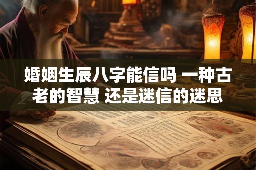 婚姻生辰八字能信吗 一种古老的智慧 还是迷信的迷思
