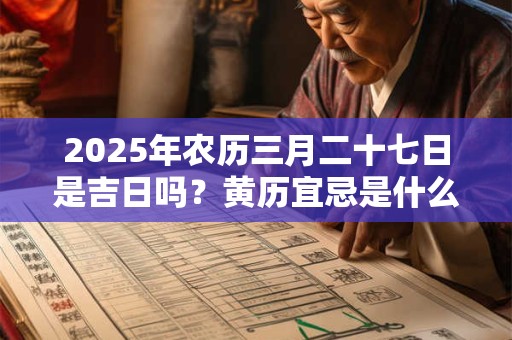 2025年农历三月二十七日是吉日吗？黄历宜忌是什么