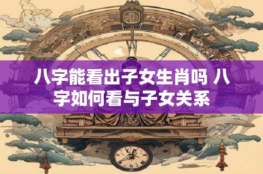 八字能看出子女生肖吗 八字如何看与子女关系