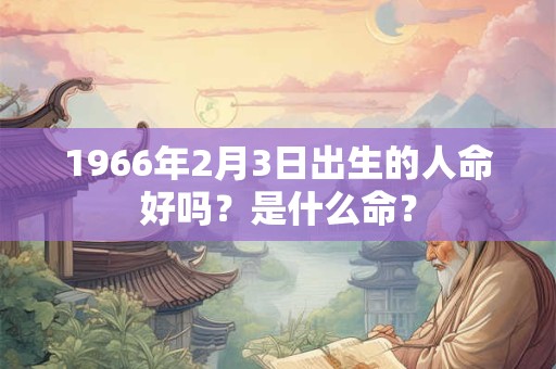 1966年2月3日出生的人命好吗？是什么命？