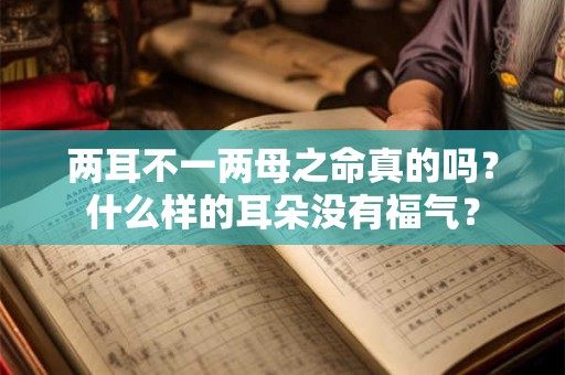 两耳不一两母之命真的吗？什么样的耳朵没有福气？